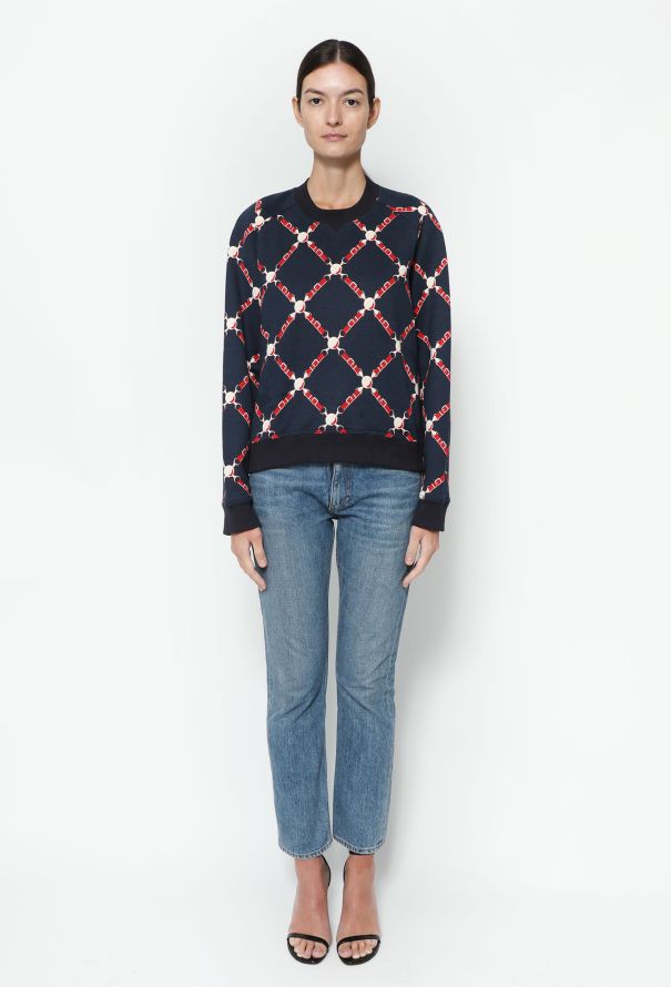 Hermès 2022 'Grand Tralala' Printed Sweater Navy - 2