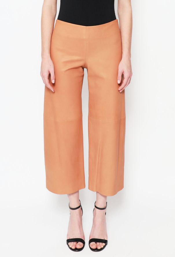 Chloé F/W 2014 Cropped Leather Trousers - 3
