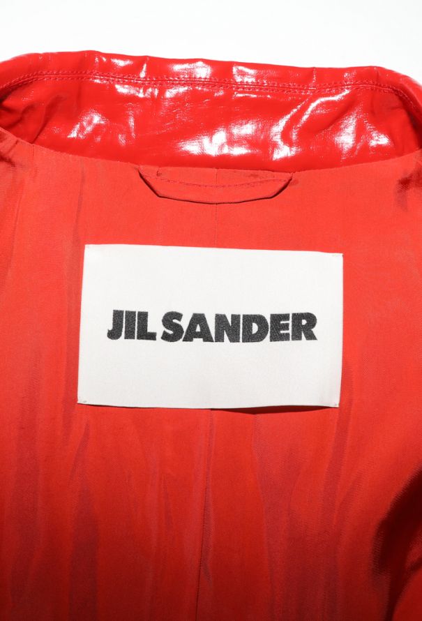 Jil Sander Patent Linen Trench Coat, S/S 2025 - 8