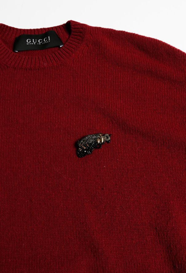 Gucci Wool Bee Pin Sweater - 5