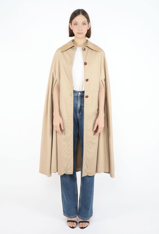 Céline '70s Gabardine Calèche Cape - 3