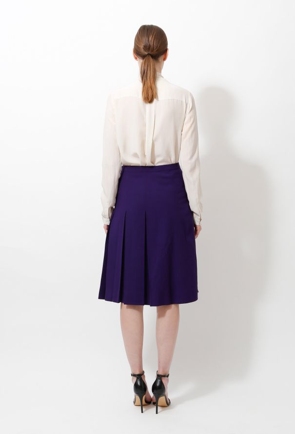 Saint Laurent 70s Box Pleated Skirt - 4