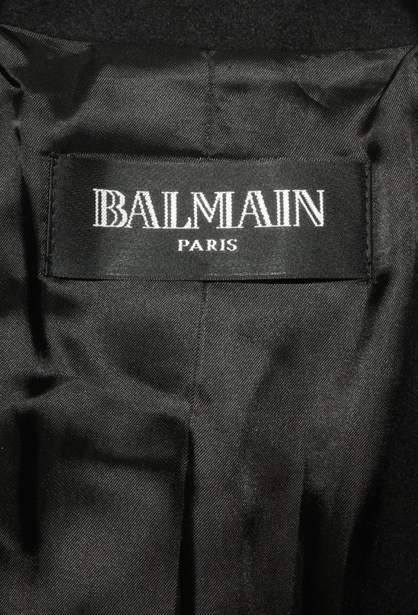 Balmain Notched Cashmere Belted Coat - 7
