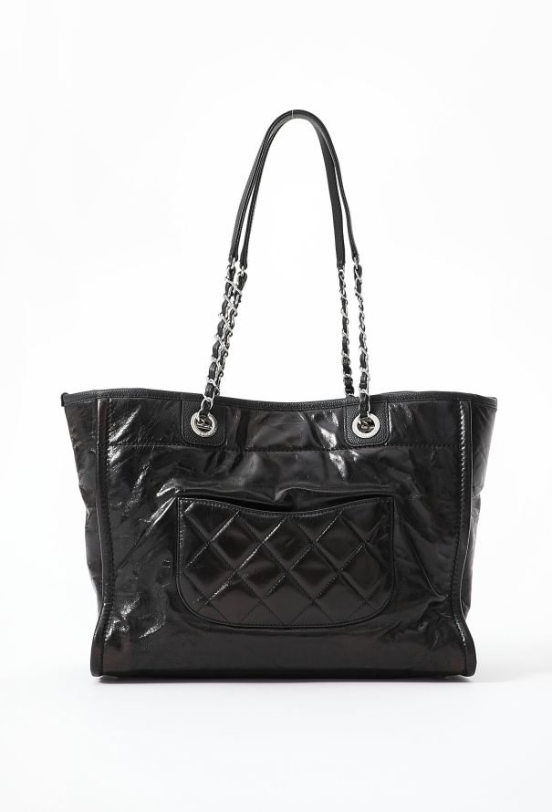 Chanel Patent Small Deauville Tote Bag - 3