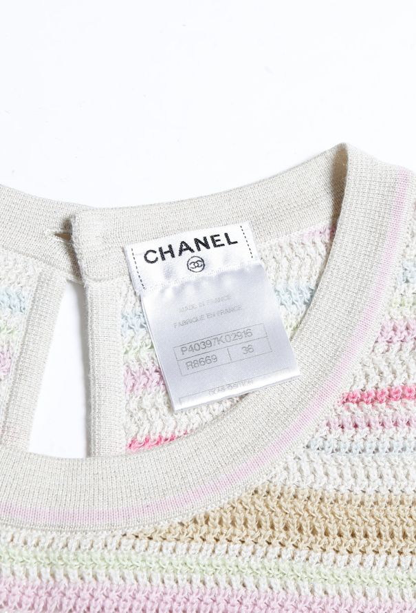 Chanel 2011 Sleeveless Crochet Knit Dress - 4