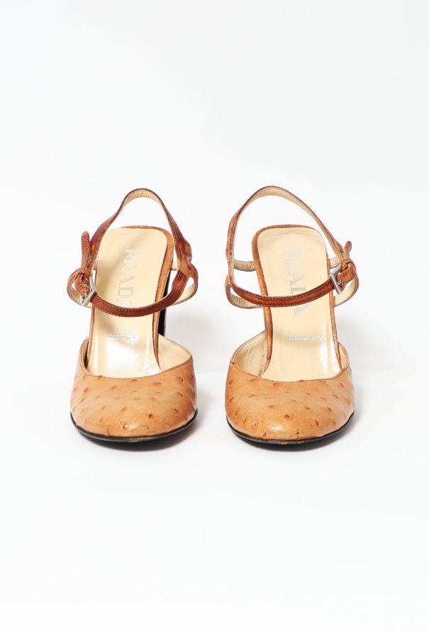 Prada S/S 2000 Ostrich Sandals - 4