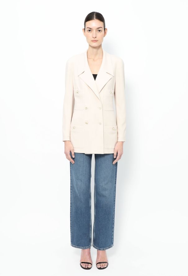 Chanel 1997 Notched 'CC' Pocket Jacket - 3