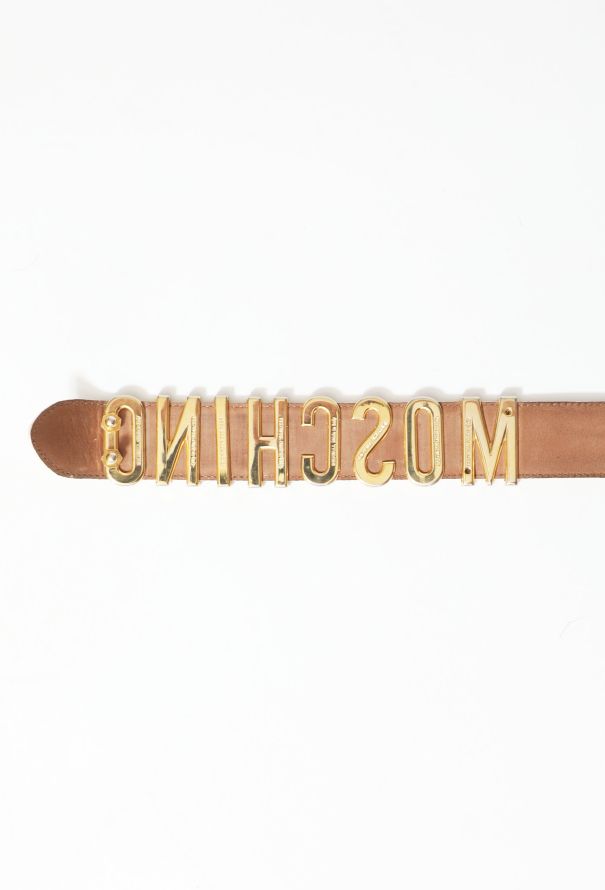 ICONIC Moschino '90s Metallic Logo Belt - 9