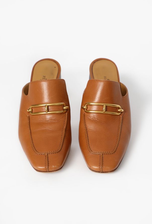 Hermès Gisele 60 Leather Mules, 2022 - 3