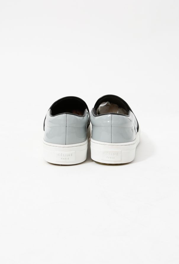 Céline Sky Blue Patent Slip-On Sneakers - 6
