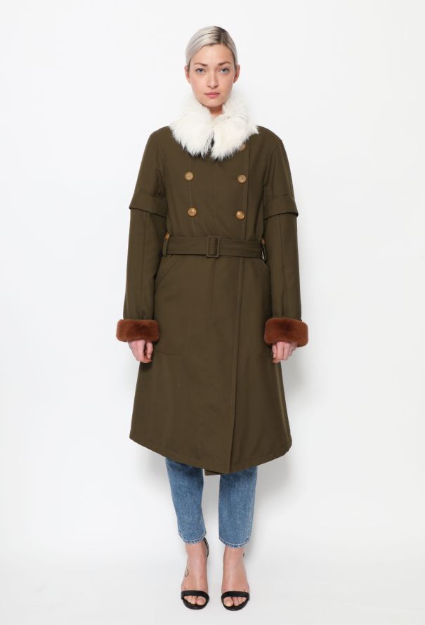 Chloé F/W 2019 Faux Fur Belted Coat - 1