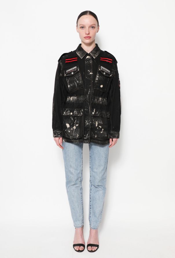 Miu Miu Washed Épaulette Denim Jacket - 3