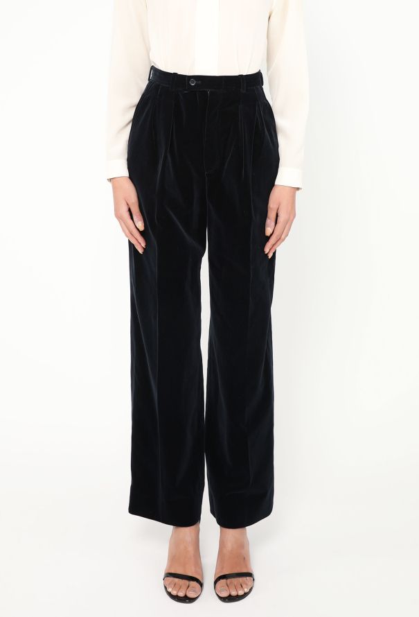 Saint Laurent '70s Straight-Leg Velvet Trousers - 3