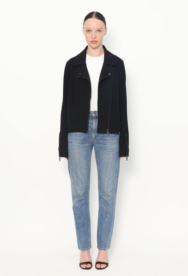 Chanel Quilted 'CC' Biker Jacket Black - 5