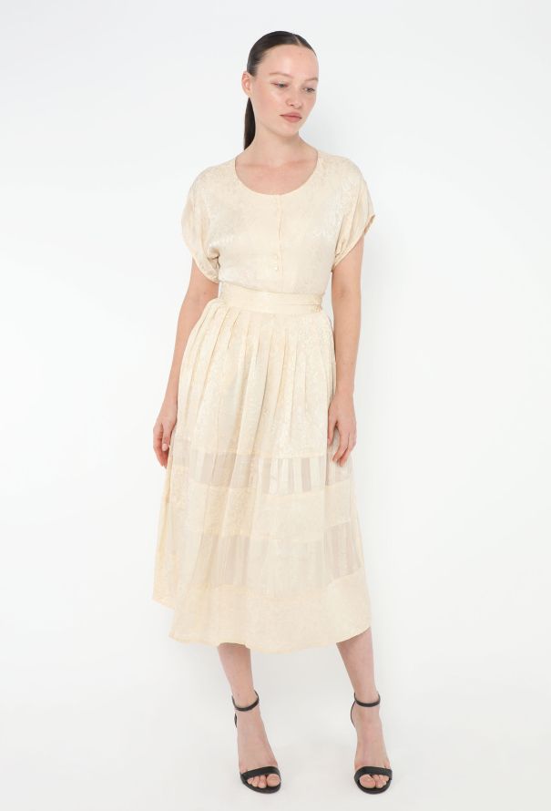 Silk Jacquard Skirt Ensemble - 2