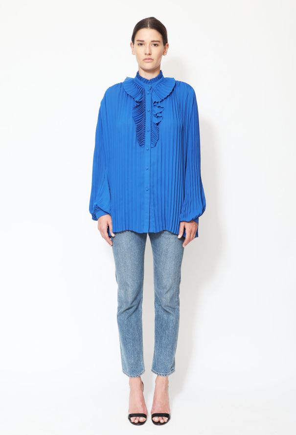 Balenciaga Resort 2017 Pleated Cut-Out Blouse - 4
