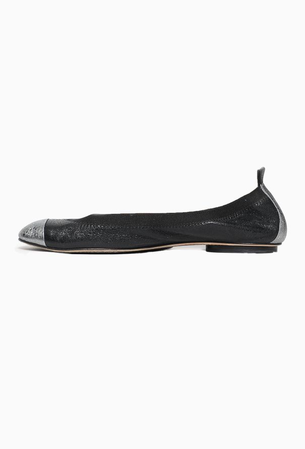 Chanel 2008 Metallic Trim 'CC' Ballerinas - 4