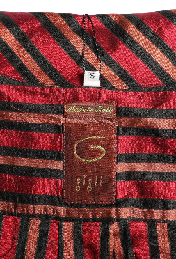 Romeo Gigli '90s Striped Shawl Blouse - 4