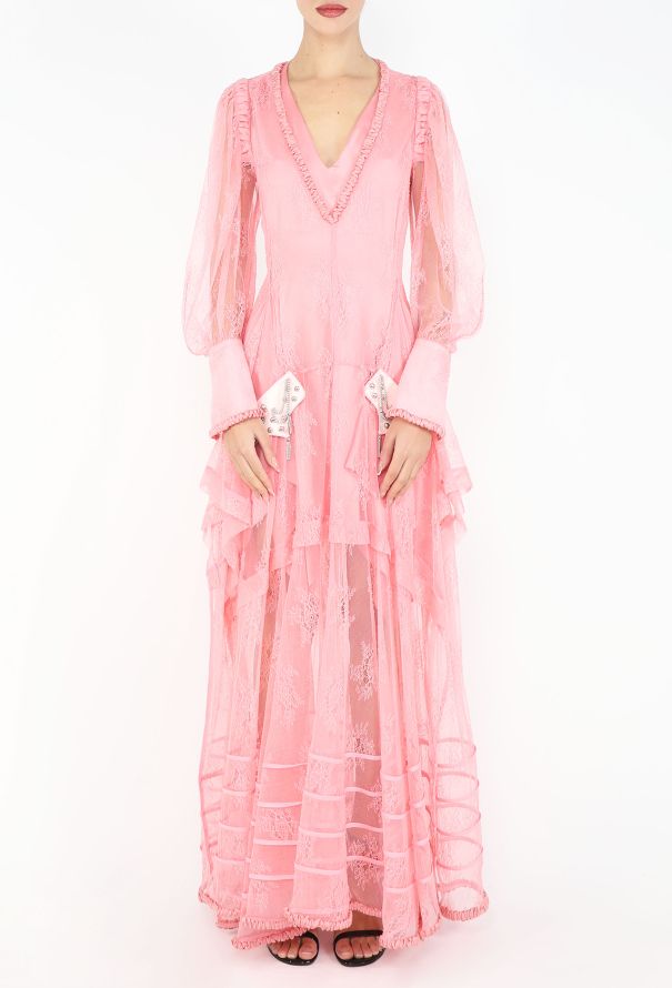 Louis Vuitton Resort 2018 Raschelle Lace Chainlink Gown - 5