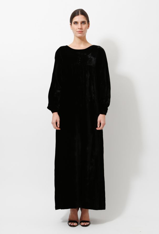 Saint Laurent 60s Couture Velvet Maxi Dress - 4