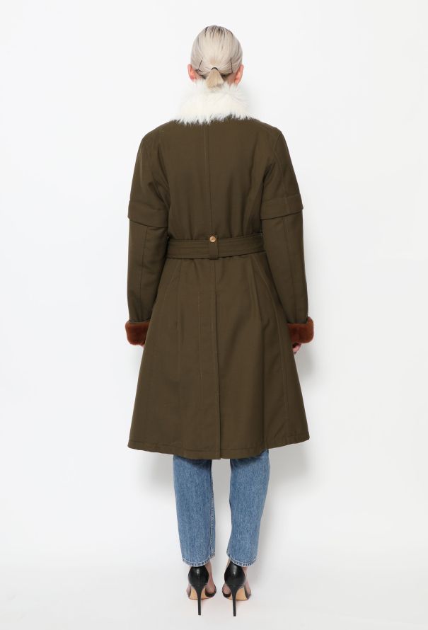 Chloé F/W 2019 Faux Fur Belted Coat - 6
