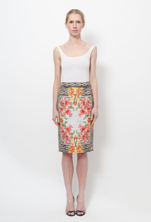 Givenchy Cruise 2012 Floral Tweed Skirt - 3