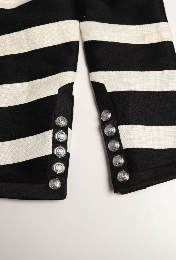 Balmain 2018 Bicolor Collarless Blazer - 7