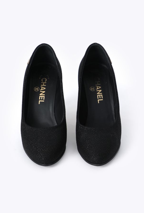 Chanel 2024 Iridescent Toile 'CC' Pumps - 3