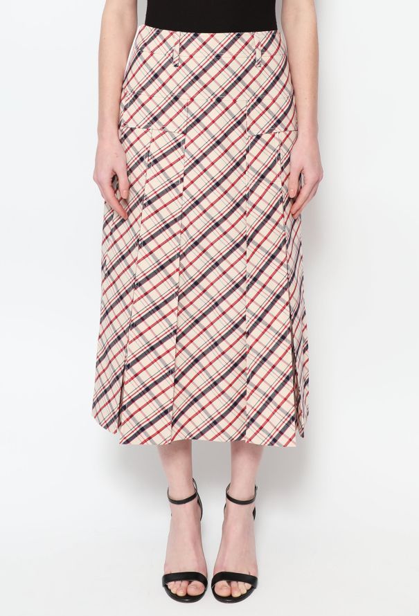 Prada Resort 2020 Plaid Pleated Skirt - 3
