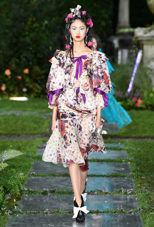Rodarte S/S 2019 Silk Peasant Dress - 2