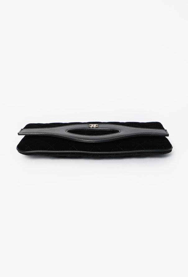 Chanel Small Classic Quilted Velvet 31 Clutch - 7