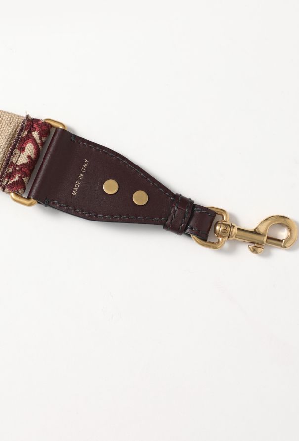Dior S/S 2019 Burgundy Oblique Bag Strap - 6