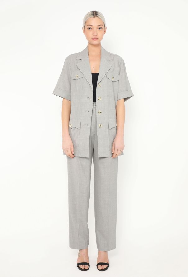 Saint Laurent 1999 Belted Saharan Ensemble - 3
