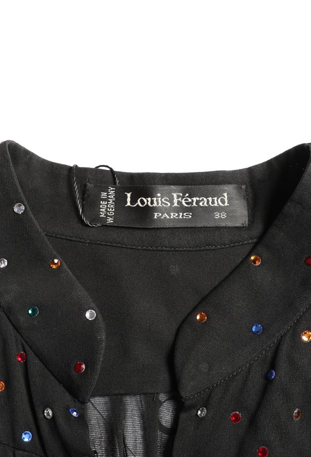 Louis Féraud '90s Embellished Chiffon Dress - 6