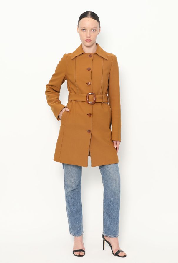 Prada '90s Belted Twill Coat - 4