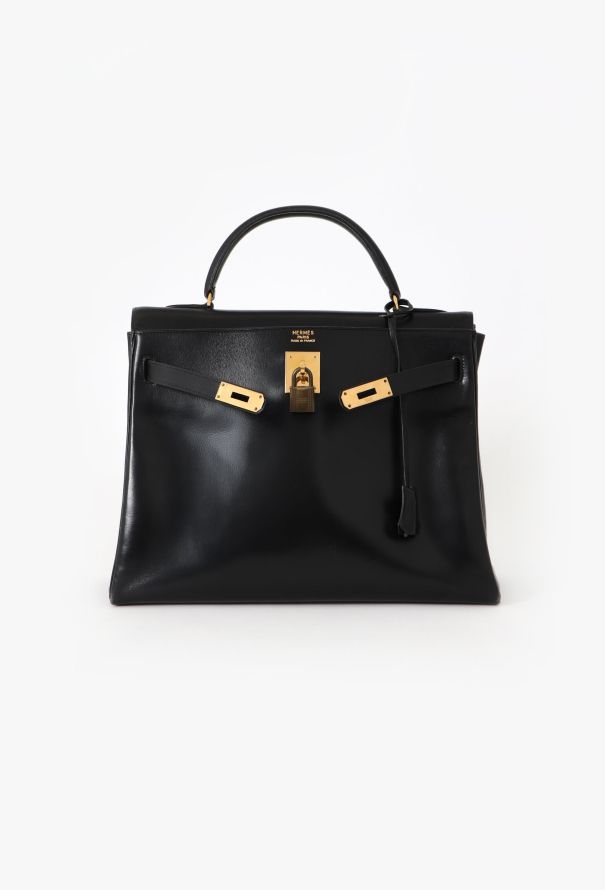 Hermès '70s Black Box Kelly 32 Retourné - 3