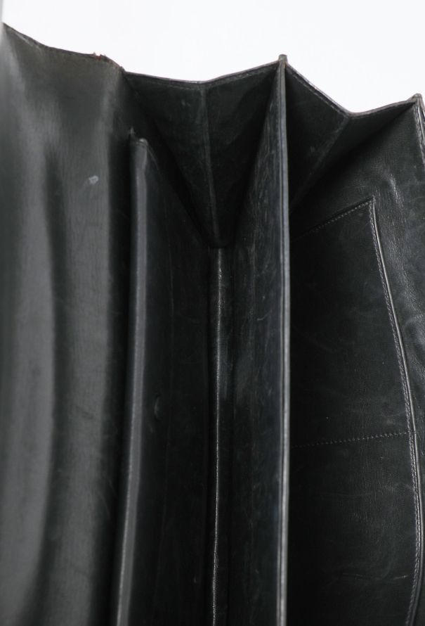 Hermès Vintage Black Porosus Ring Bag - 12
