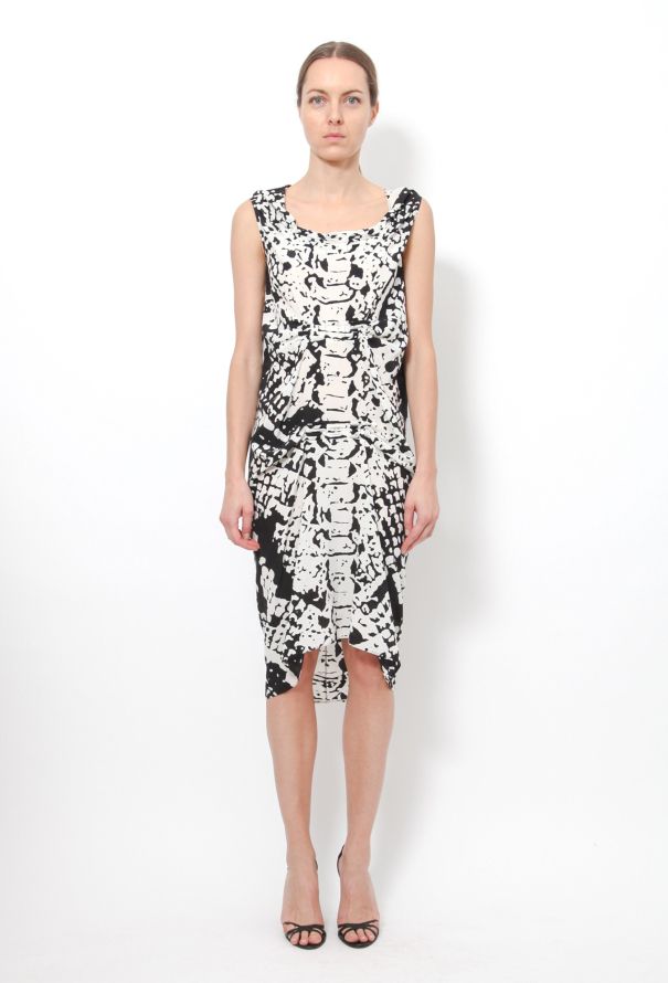 Saint Laurent 2008 Abstract Silk Dress - 1