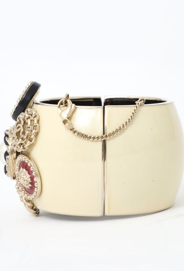 Chanel Embellished 'CC' Pendant Cuff - 5