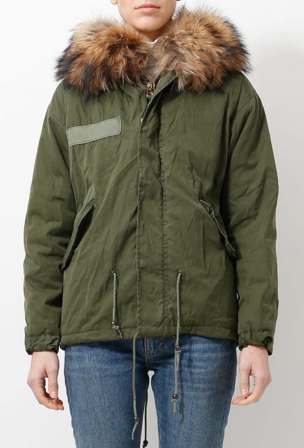 Quilted Fur Hooded Khaki Parka - 3