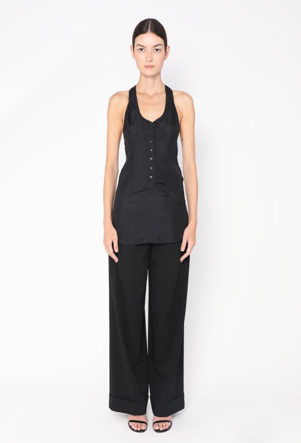 Balenciaga 2002 Silk Racerback Tank - 3
