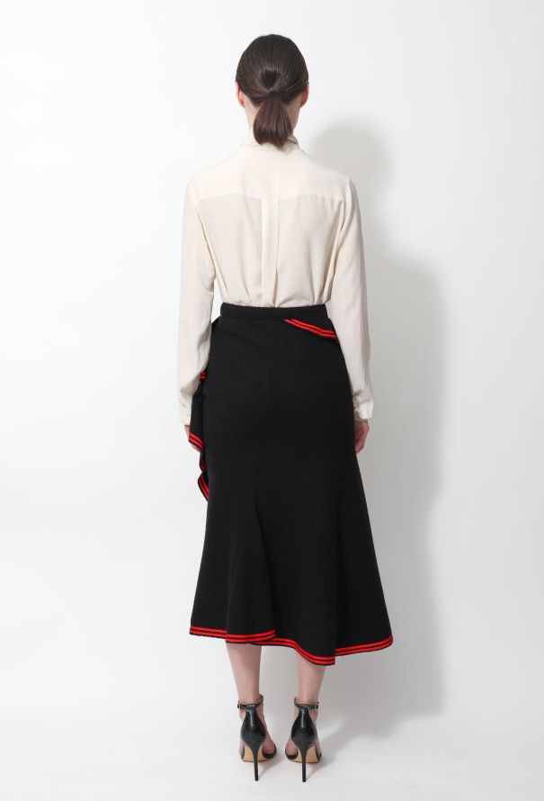 Givenchy F/W 2015 Trim Peplum Wool Skirt - 5