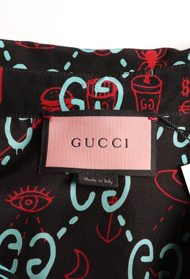 Gucci 2016 x Trevor Andrew Printed Silk Dress - 5