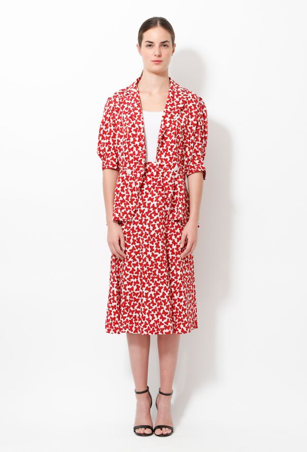Exquisite Vintage Butterfly Printed Ensemble - 6