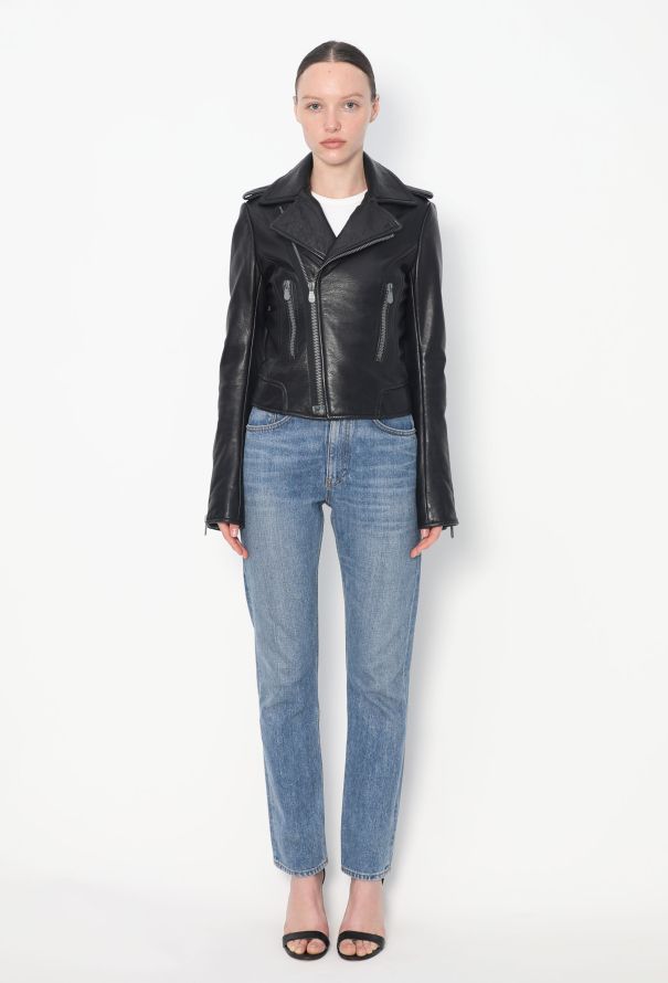 Balenciaga Classic Lambskin Biker Jacket - 3