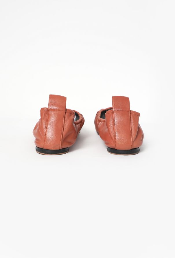 Céline S/S 2015 Leather Ballerina Flats Camel brown - 5
