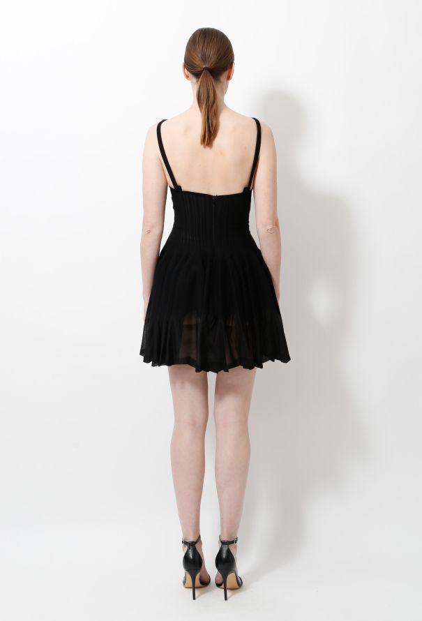 Alaïa Pleated Open Back Dress - 4