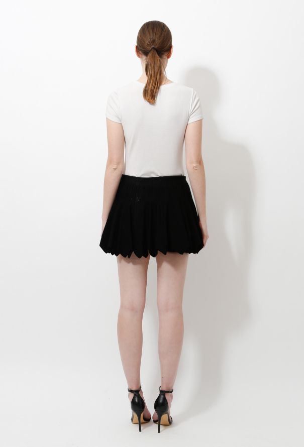 Alaïa Perforated Knit Pleated Skirt - 5