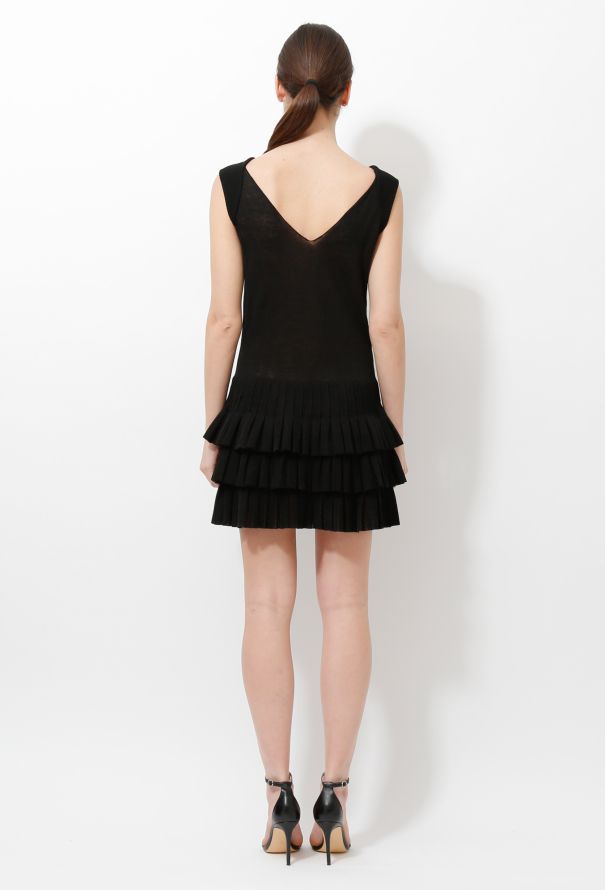 Chanel Pleated Knit Shift Dress - 5