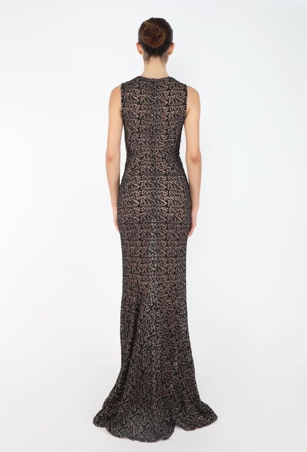 Alaïa S/S 2011 Macramé Flared Lace Gown - 5